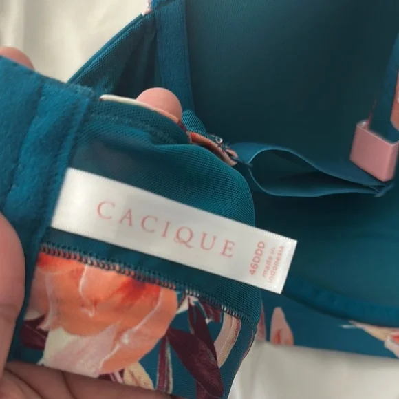Cacique Blue and Pink Floral Bra Intimates & Sleepwear - Picture 5 of 8